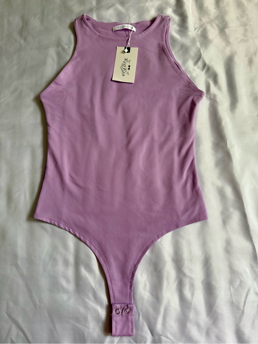 ReoRia Lilac Sleeveless One-Piece Bodysuit S